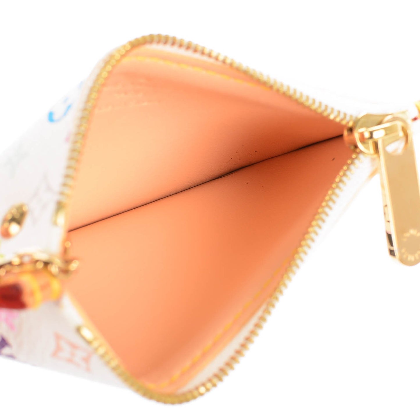 Monogram Multicolor Key Pouch White