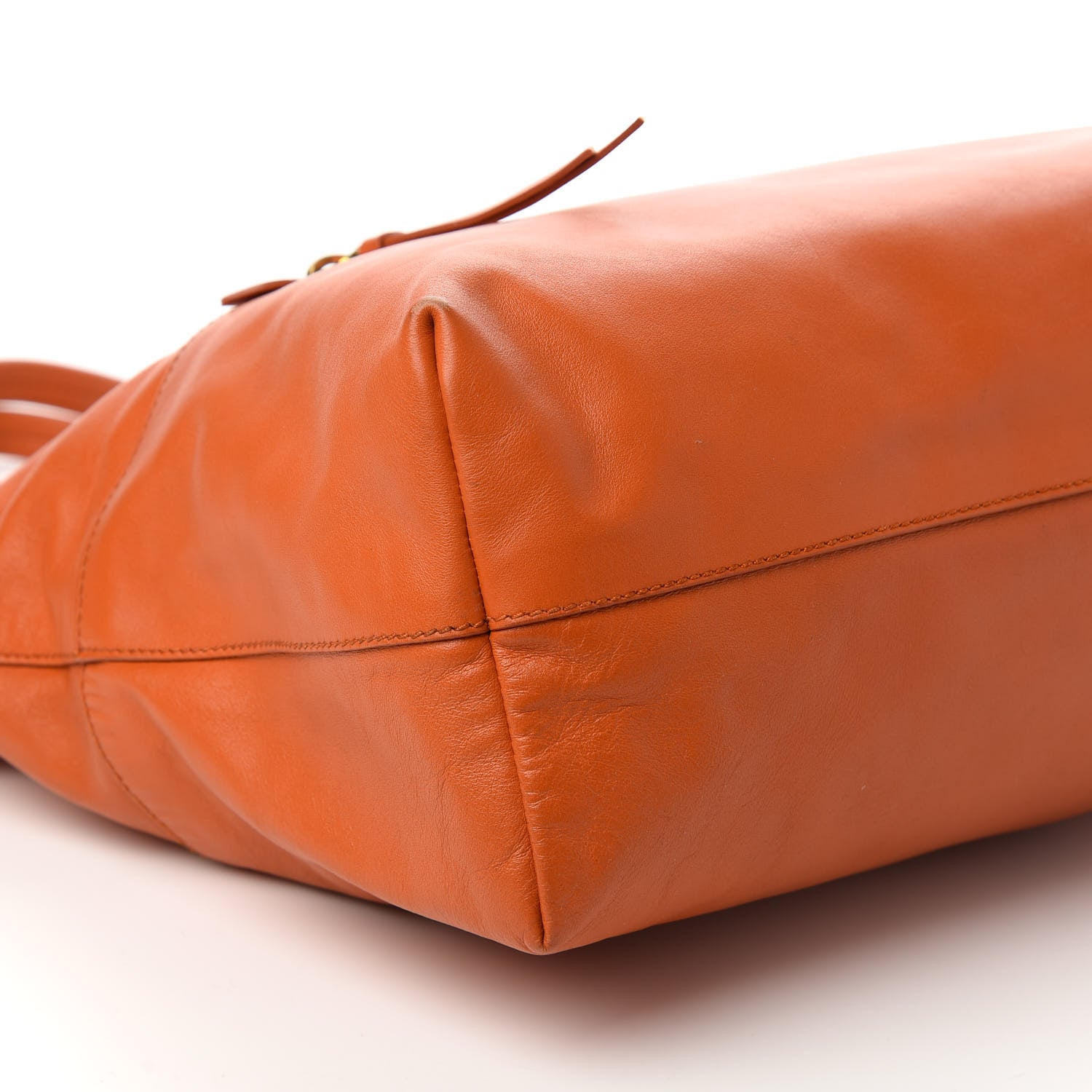 Miu Miu Vitello Soft Shopping Tote Papaya 6 of 10