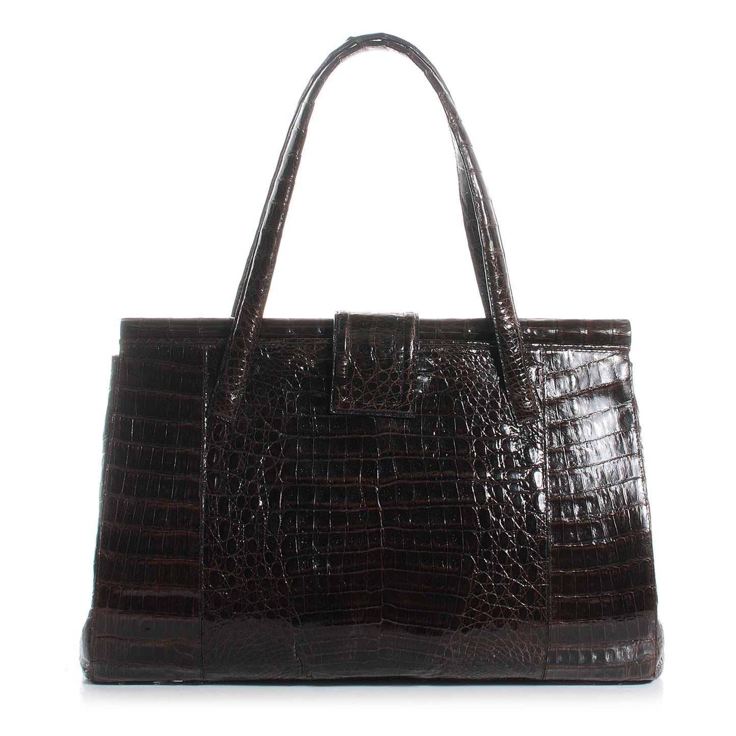 Crocodile Frame Bag Brown