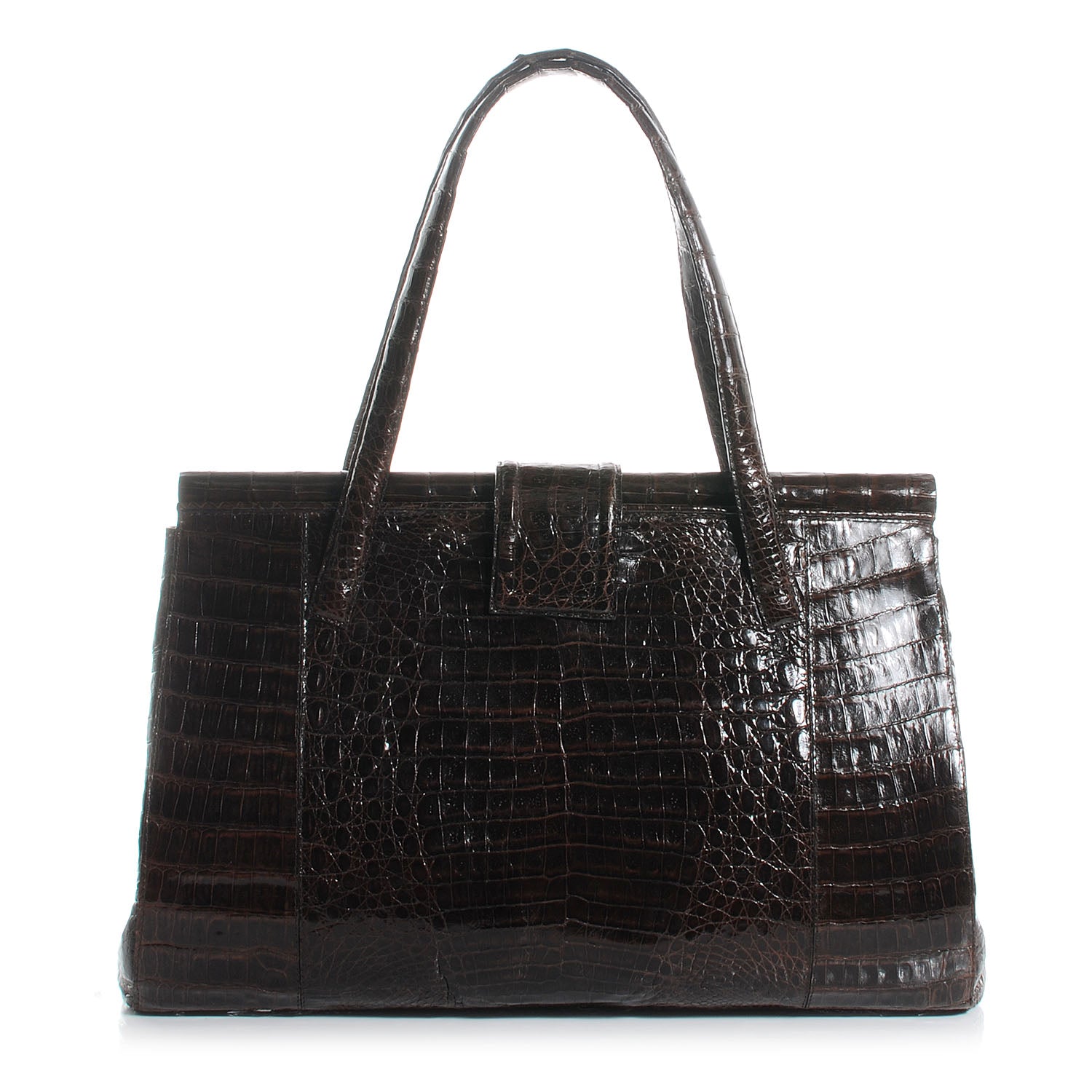Nancy Gonzalez Crocodile Frame Bag Brown 1 of 6