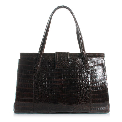 Nancy Gonzalez Crocodile Frame Bag Brown 1 of 6
