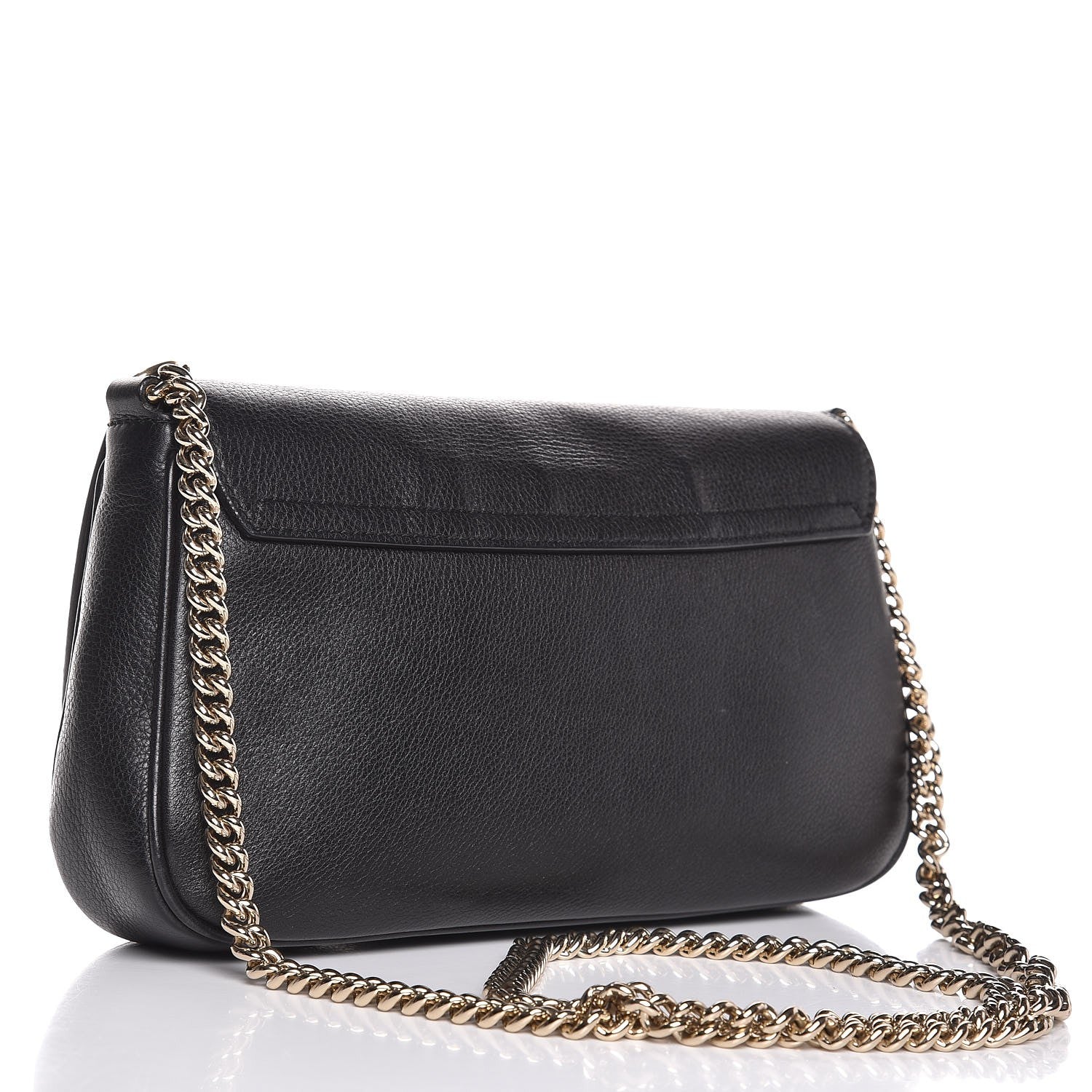 Gucci Pebbled Calfskin Medium Soho Flap Crossbody Black 3 of 17