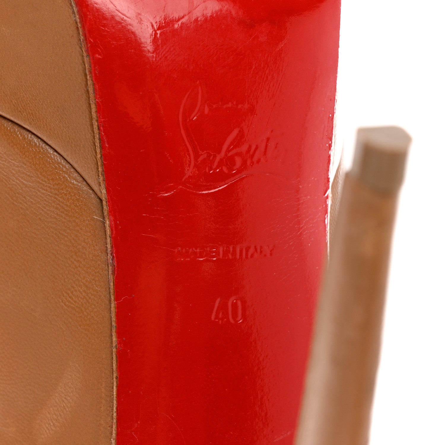Christian Louboutin Kid Bianca 140 Pumps 40 Camel 7 of 8