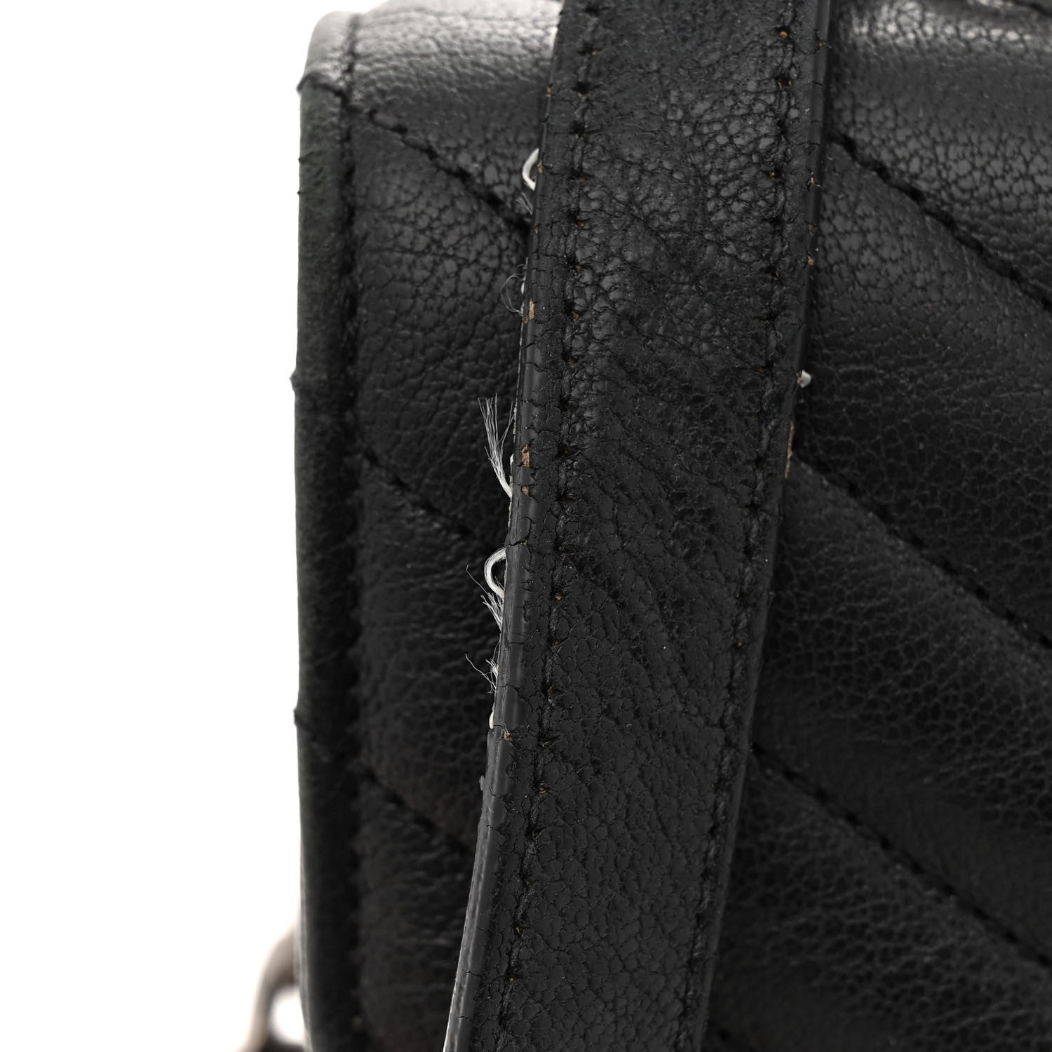 Saint Laurent Sheepskin Matelasse Chevron Monogram Large College Satchel Black 12 of 16
