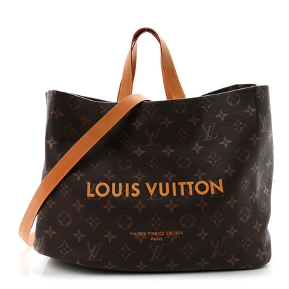 Louis Vuitton Calfskin Monogram Shopper Tote MM 1 of 9