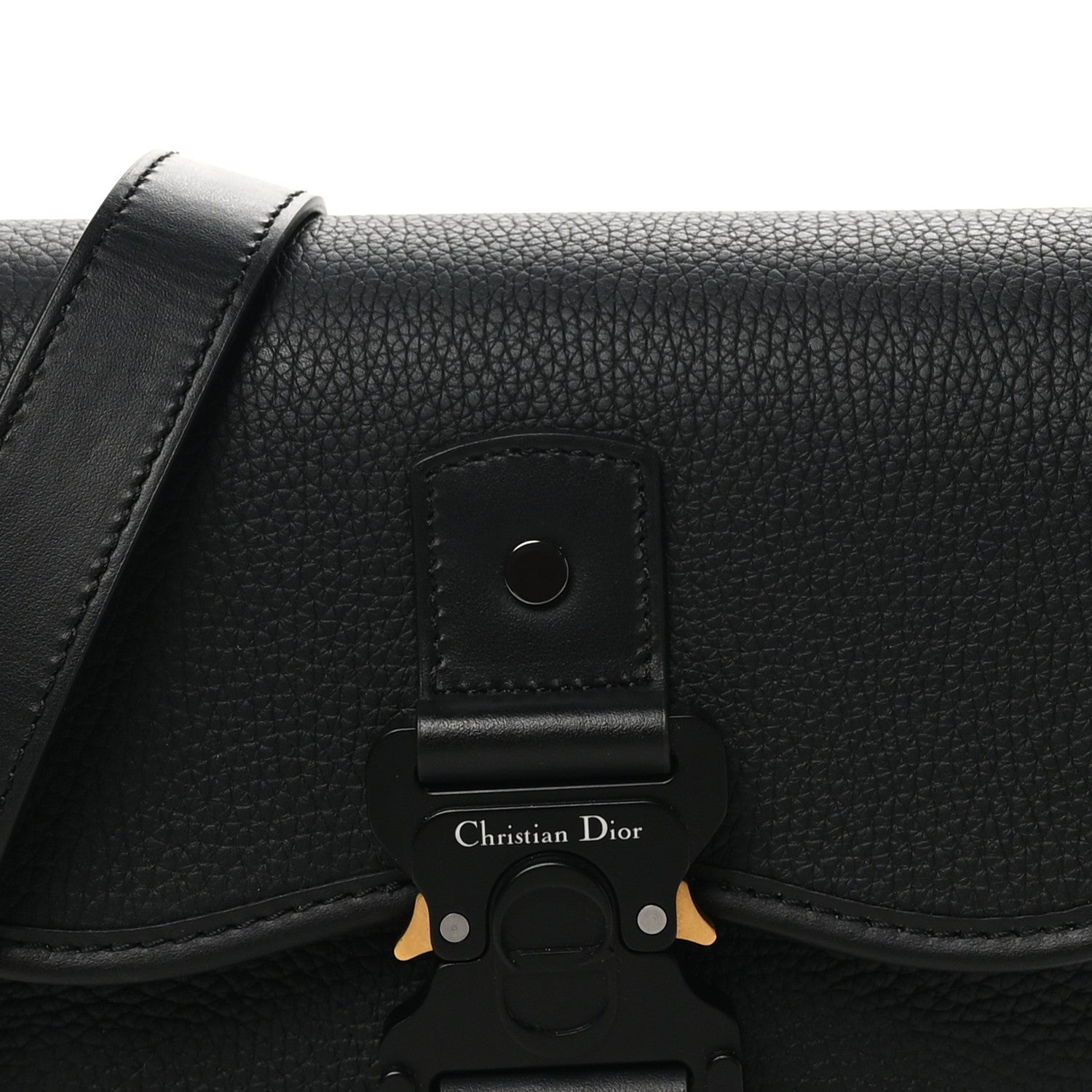 Christian Dior Grained Calfskin Mini Gallop Bag With Strap Black 7 of 9