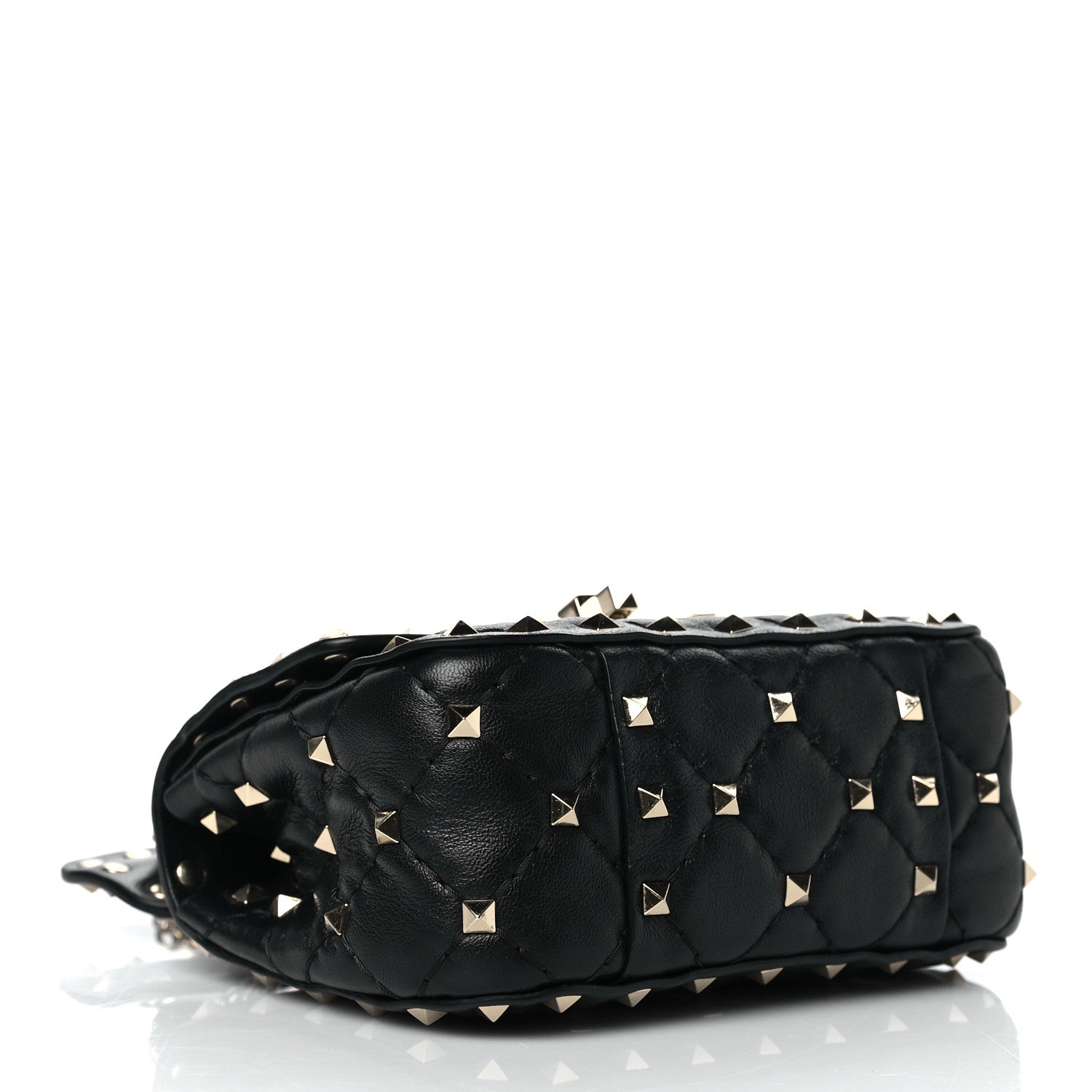 Valentino Garavani Nappa Micro Rockstud Spike Shoulder Bag Black 3 of 8