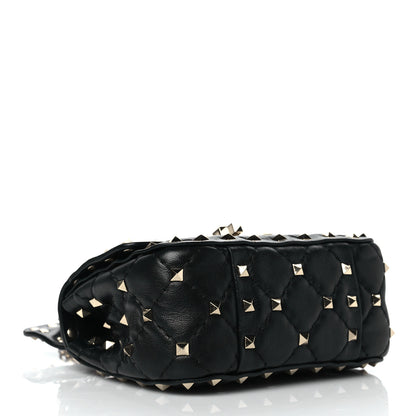 Valentino Garavani Nappa Micro Rockstud Spike Shoulder Bag Black 3 of 8