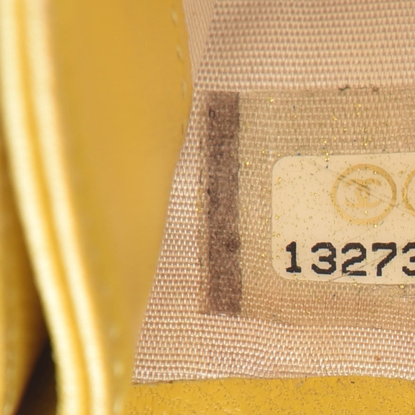 Lambskin Quilted Card Holder Yellow