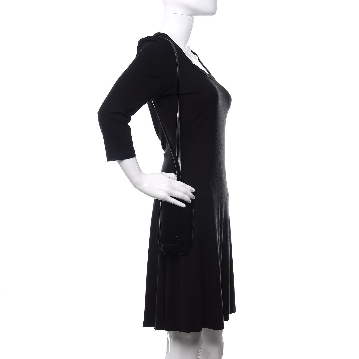 Christian Dior Smooth Calfskin Phone Card Holder Black 2 of 8