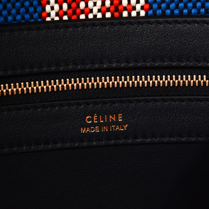 Celine Textile Striped Small Horizontal Cabas Phantom Navy Blue 6 of 7
