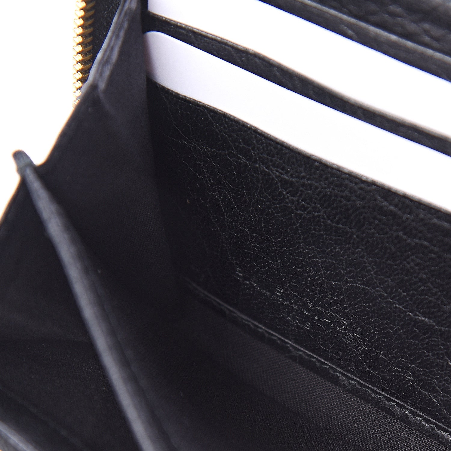 Balenciaga Agneau Classic Gold Hardware Continental Zip Around Wallet Black 5 of 5