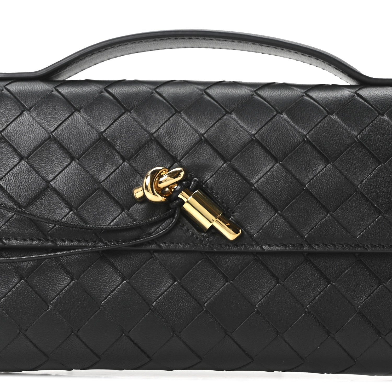 Bottega Veneta Nappa Intrecciato Long Andiamo Top Handle Clutch Black 7 of 9