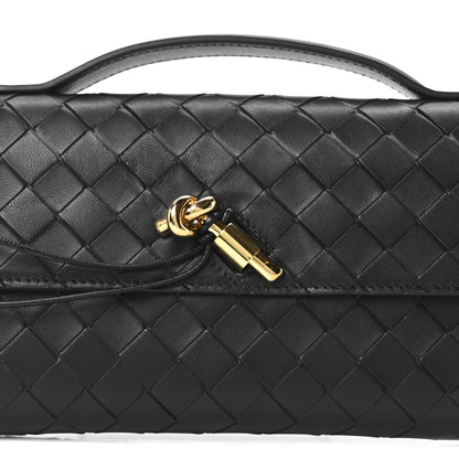 Bottega Veneta Nappa Intrecciato Long Andiamo Top Handle Clutch Black 7 of 9
