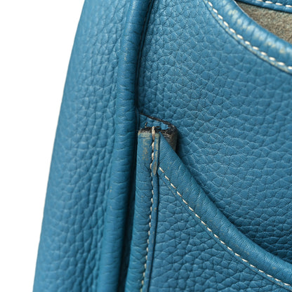 Hermes Taurillon Clemence Evelyne III GM Blue Jean 13 of 16