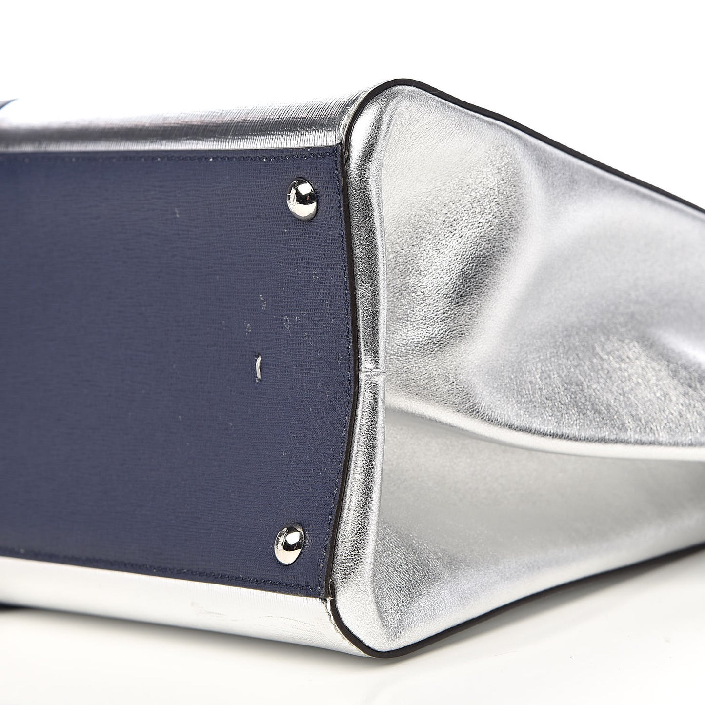 Vitello Elite Bi-Color Large 3Jours Tote Argento Palladio