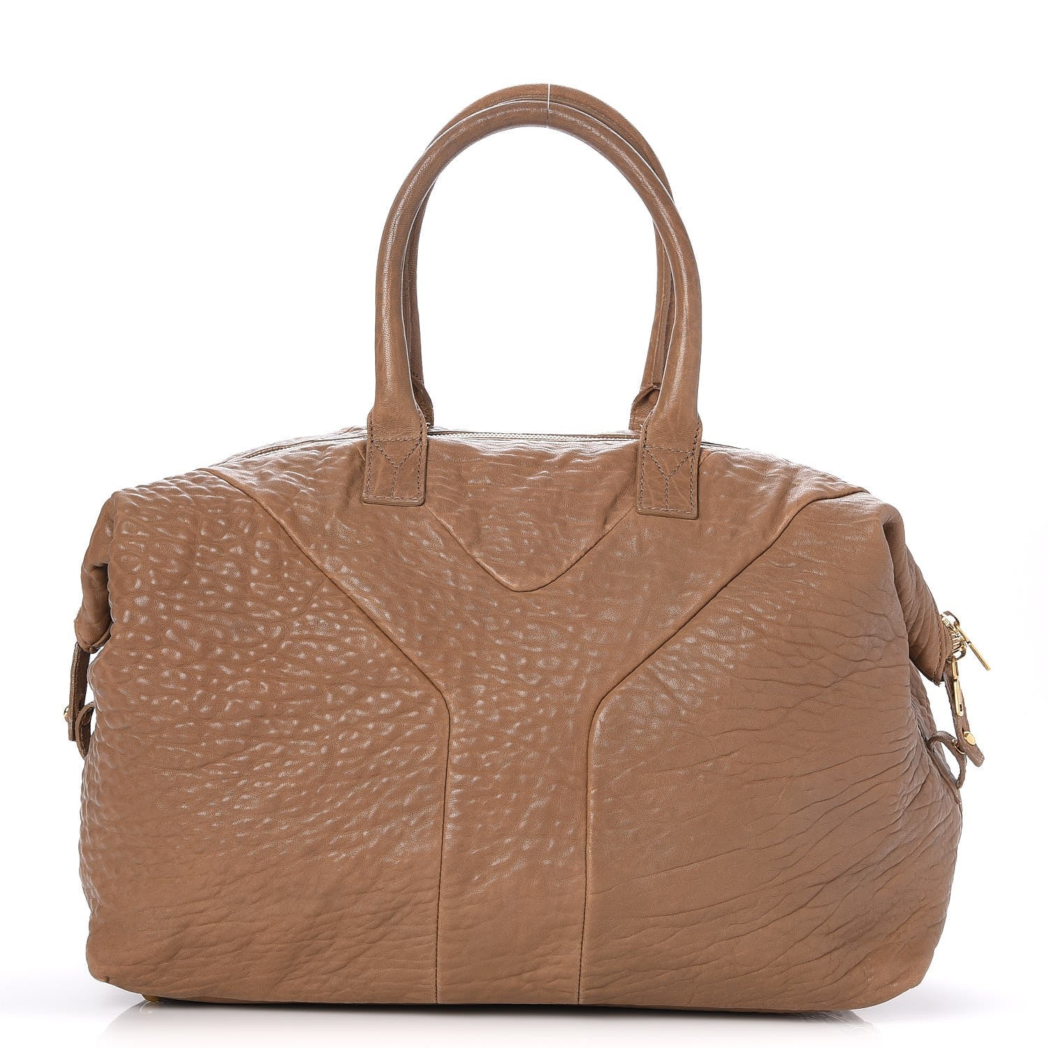 Saint Laurent Pebbled Lambskin Medium Easy Sac Beige 1 of 9