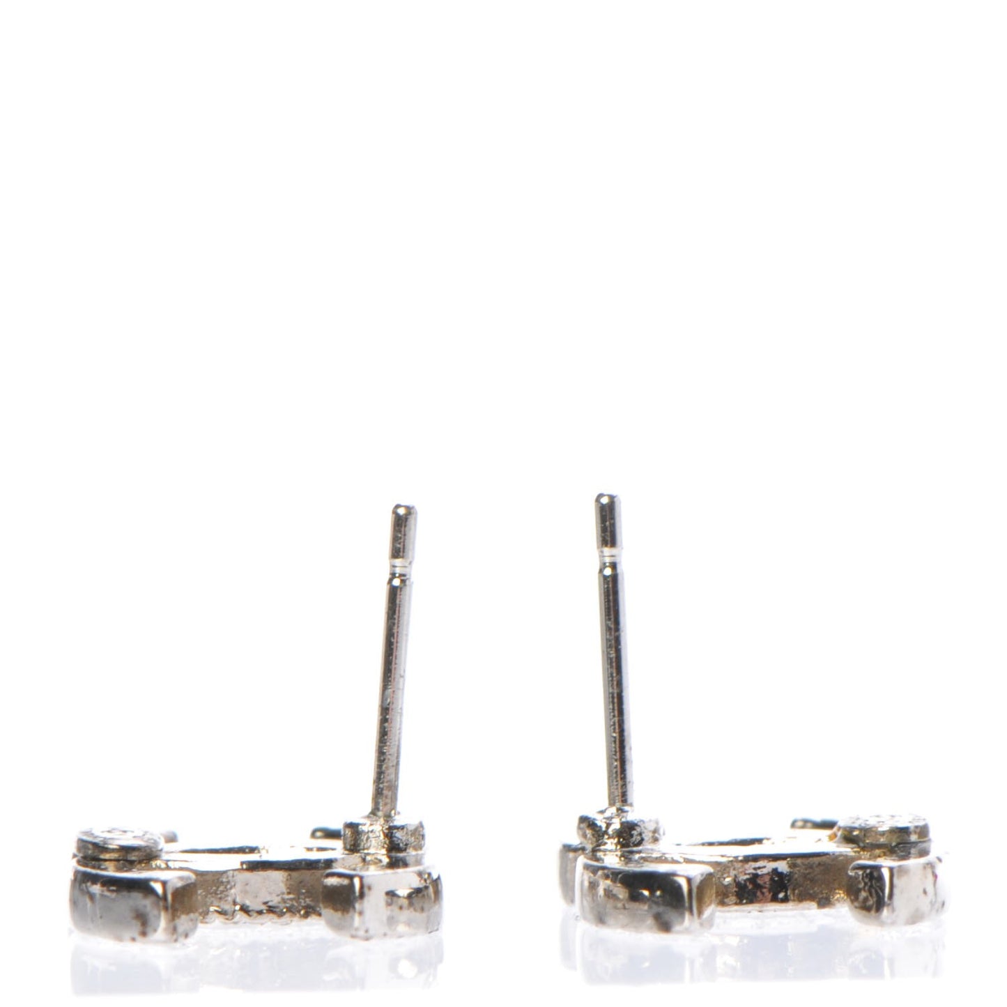 Crystal CC Earrings Silver