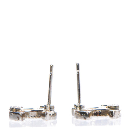 Chanel Crystal CC Earrings Silver 4 of 6