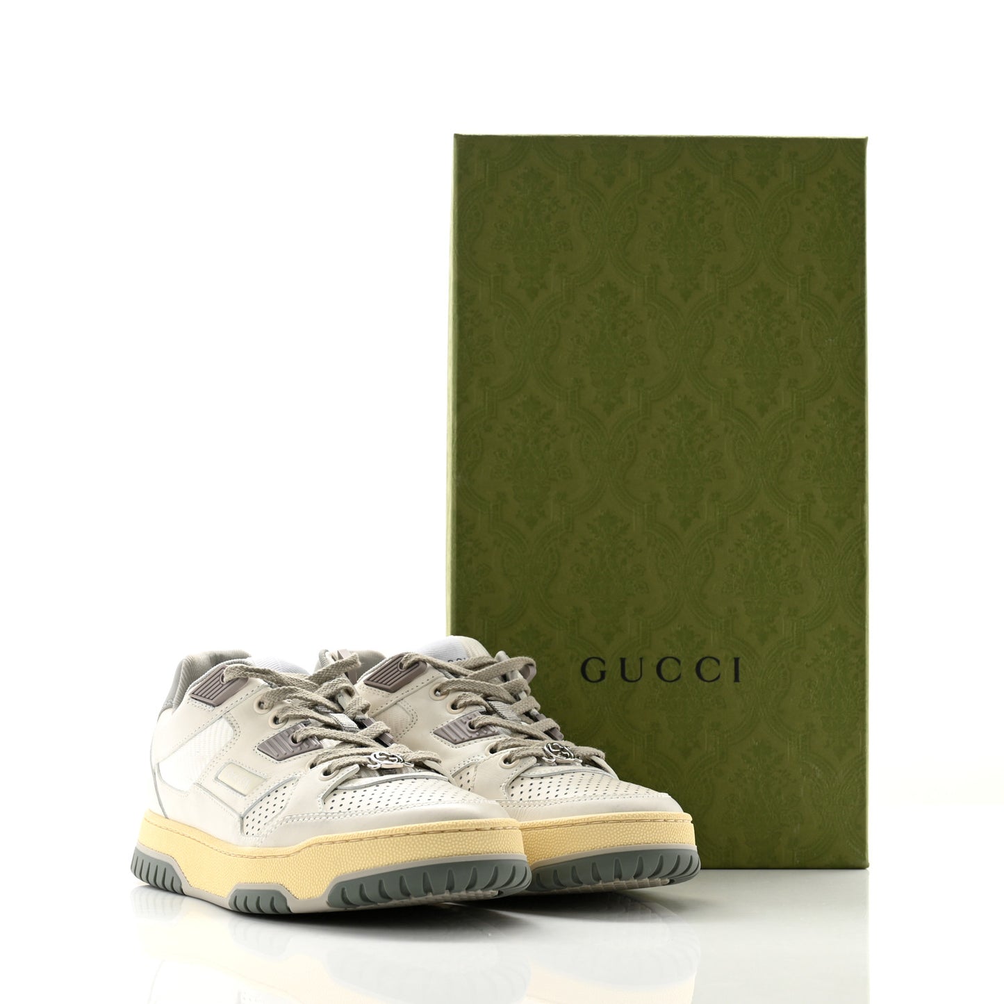 Calfskin Distressed Effect Womens Sneakers   37.5 Off White
