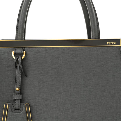 Fendi Vitello Elite Petite 2Jours Tote Grigio Grigio Chiaro 7 of 12
