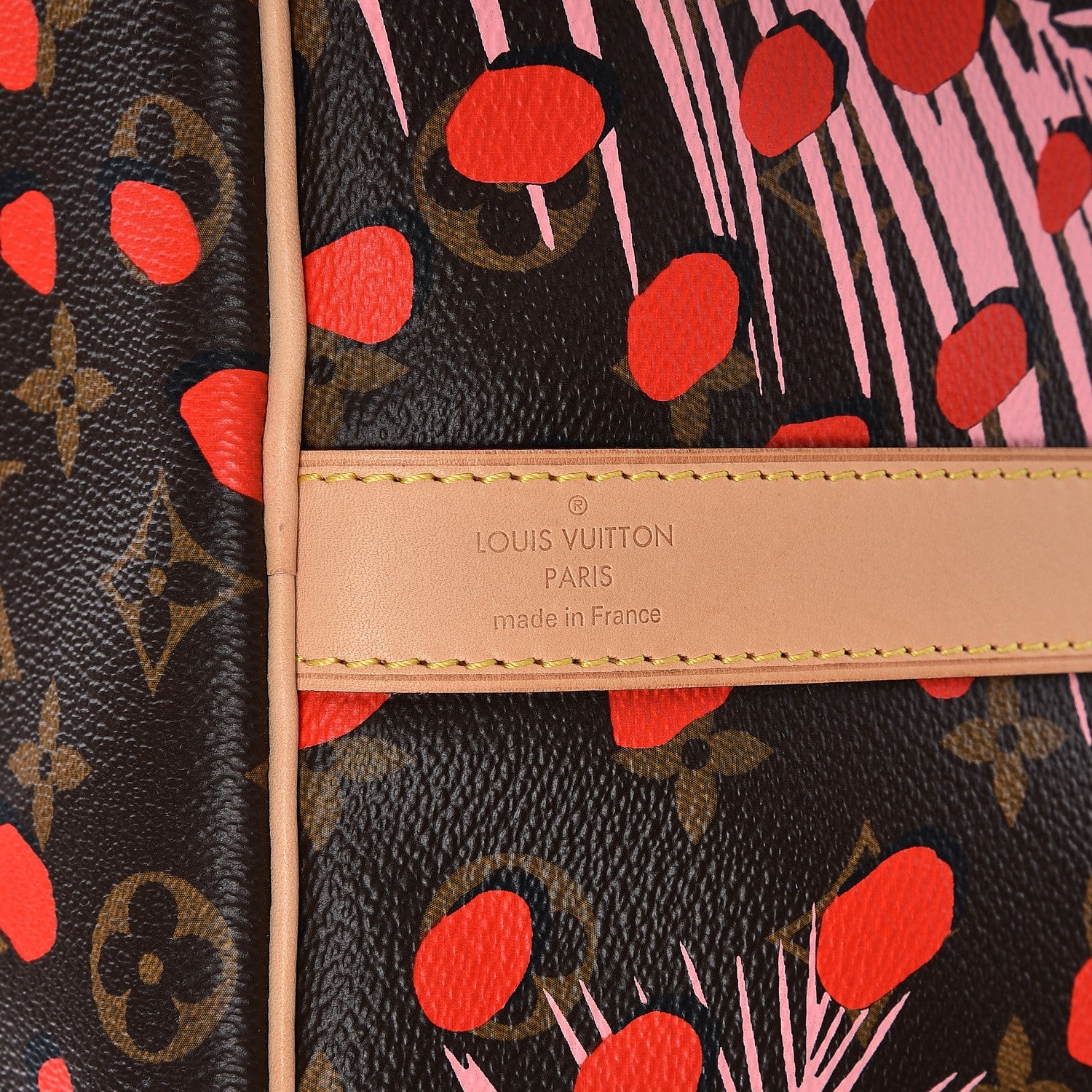 Louis Vuitton Monogram Jungle Dots Keepall Bandouliere 50 Sugar Pink Poppy 7 of 9