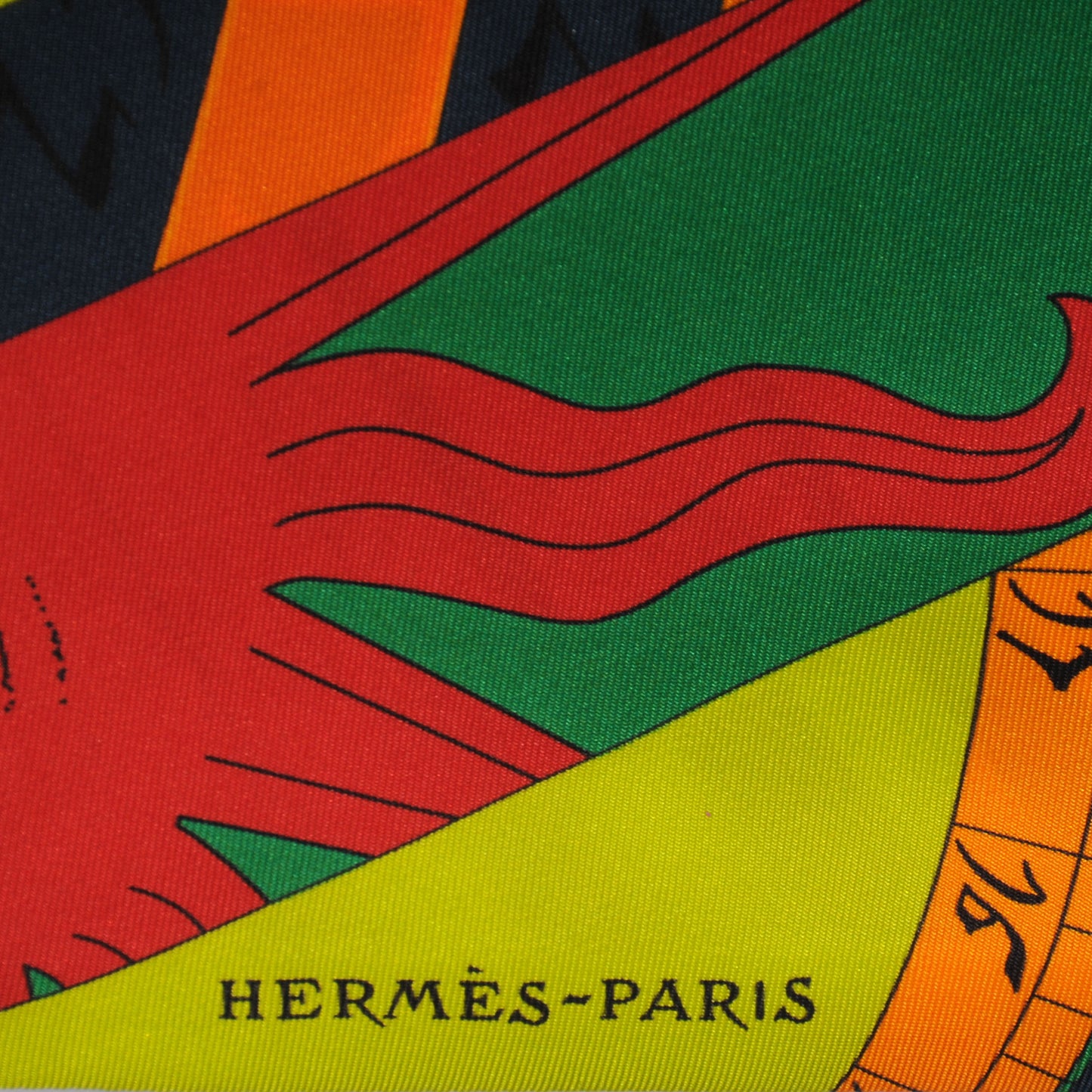 Silk Astrologie Nouvelle Maxi Twilly Orange Vert Rouge