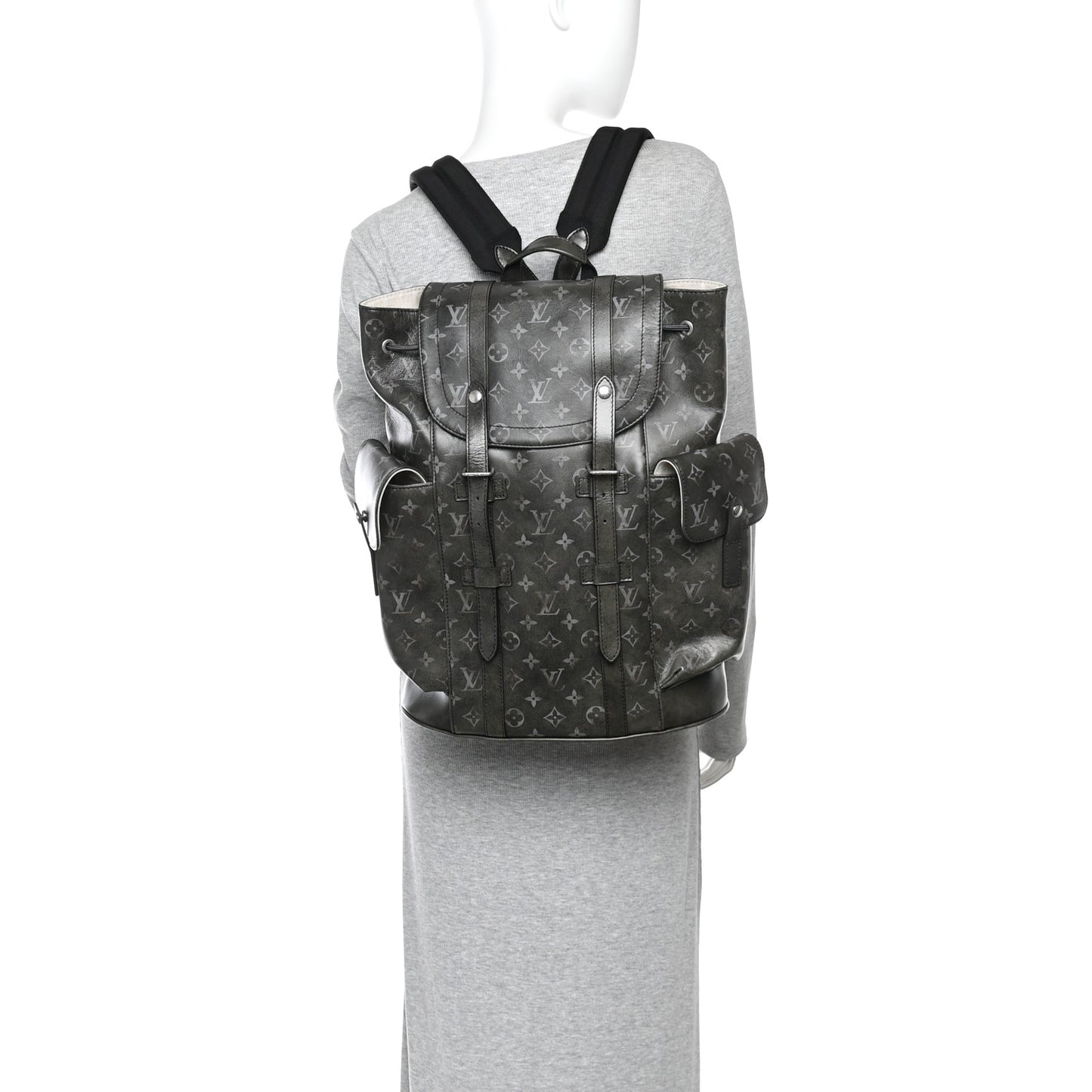 Brushed Monogram Eclipse Christopher MM Backpack Black