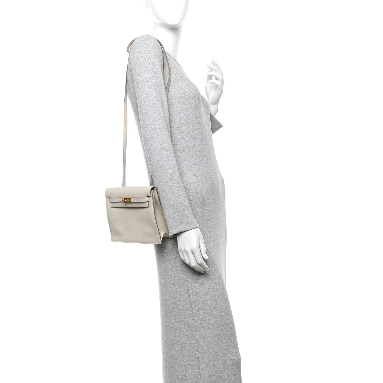 Hermes Evercolor Kelly Danse II Belt Bag Beton 2 of 12