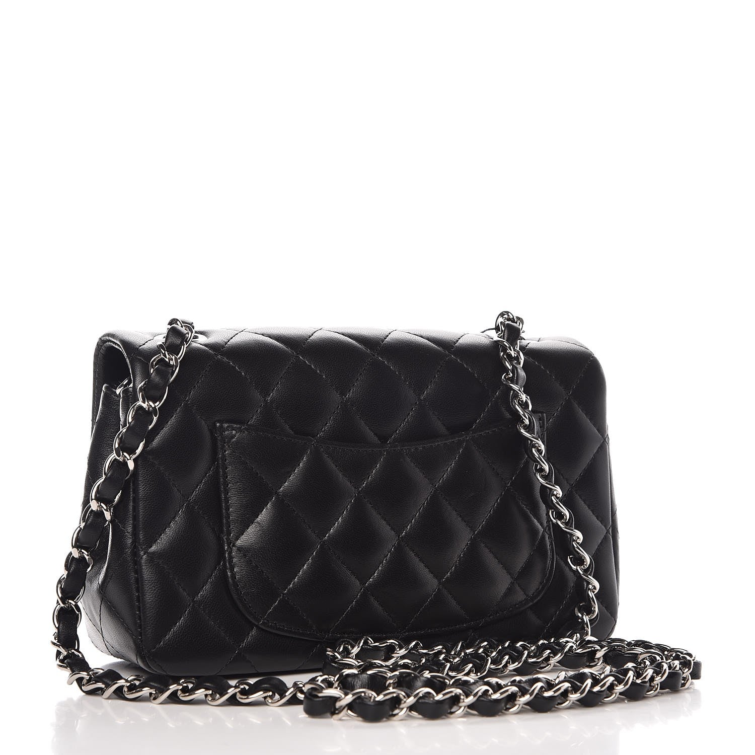 Chanel Lambskin Quilted Mini Rectangular Flap Black 4 of 8