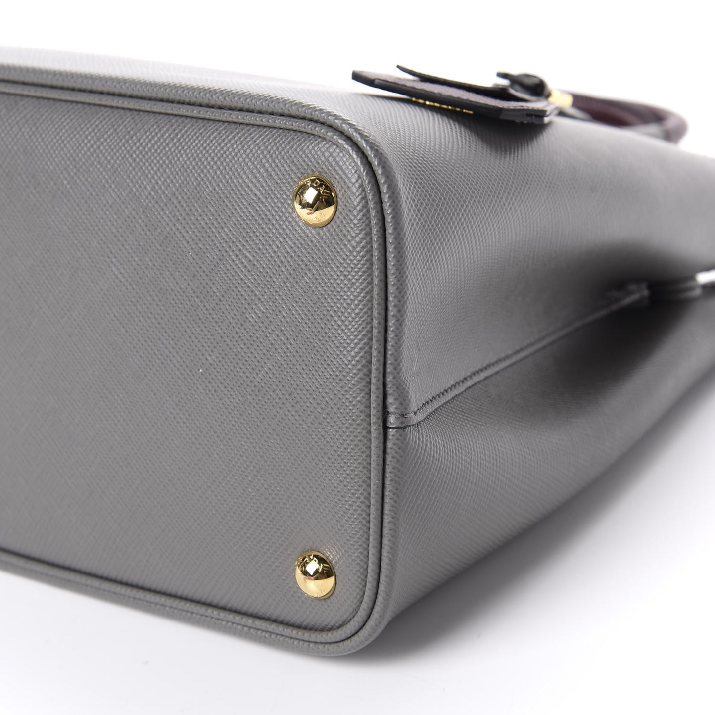 Saffiano Cuir Medium Bi-Color Double Bag Marmo Granato