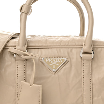 Prada Nappa Antique Small Re-Edition 2001 Two Handle Crossbody Bag Deserto 8 of 11