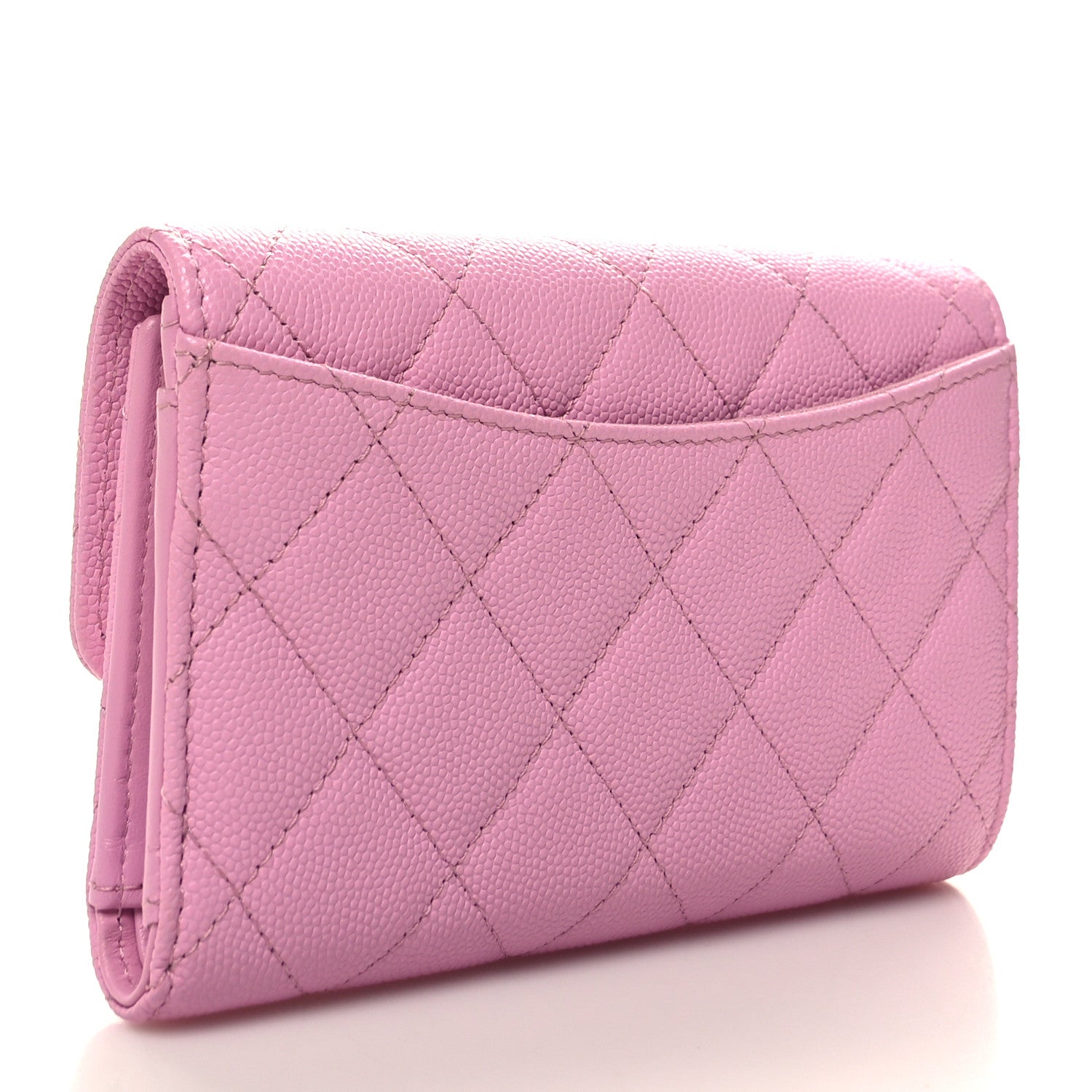 Chanel Caviar Quilted Medium Flap Wallet Lilac 4 of 11