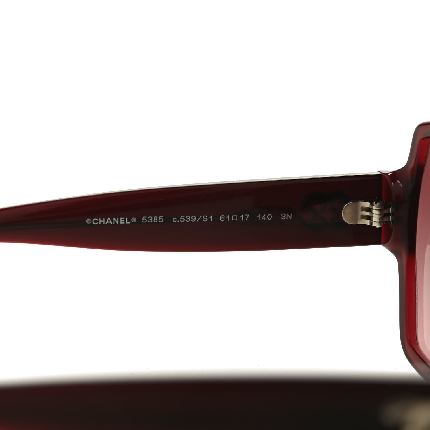 Chanel Acetate Square CC Sunglasses 5385 Burgundy 6 of 8