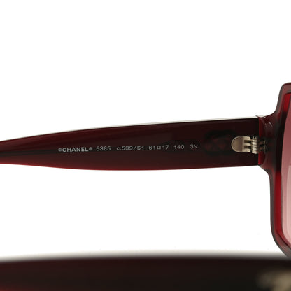 Chanel Acetate Square CC Sunglasses 5385 Burgundy 6 of 8