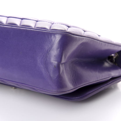 Chanel Lambskin Chevron Jumbo Leo Lion Flap Violet Fonce 6 of 11