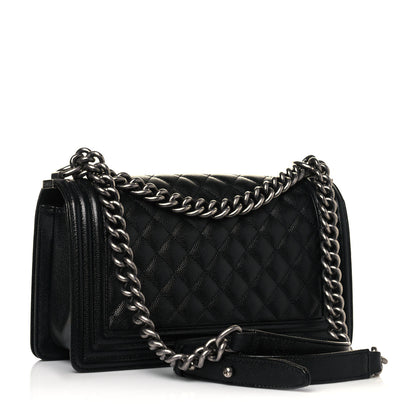 Chanel Caviar Quilted Medium Boy Flap Black 3 of 14