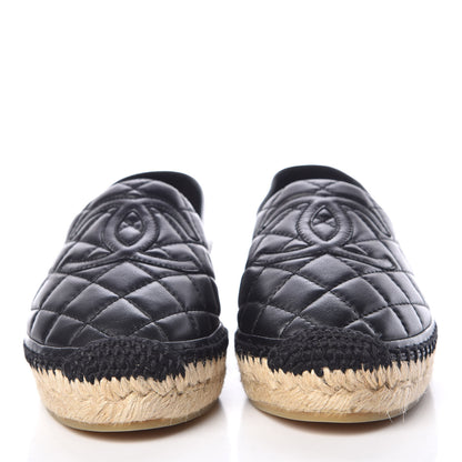 Chanel Lambskin Quilted CC Espadrilles 35 Black 2 of 10