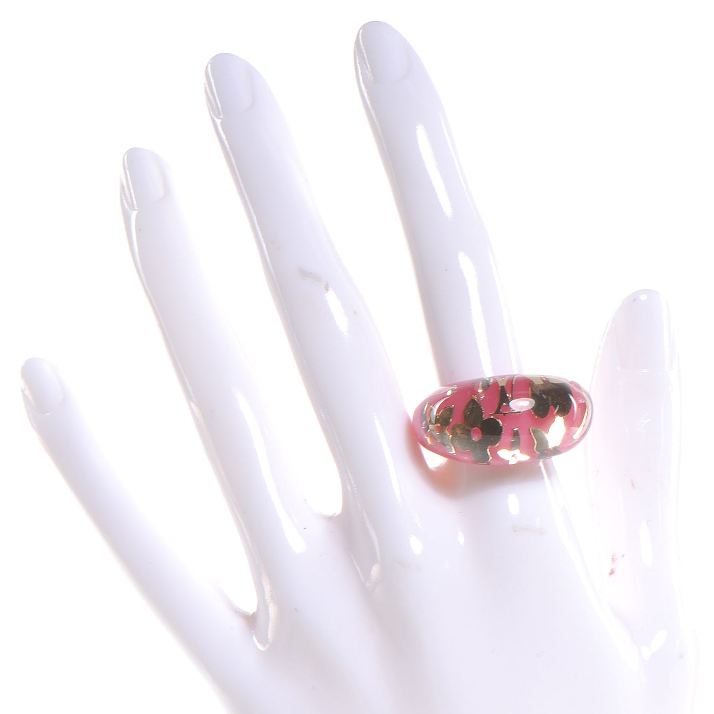 Inclusion Ring 7.5 Rose Pop