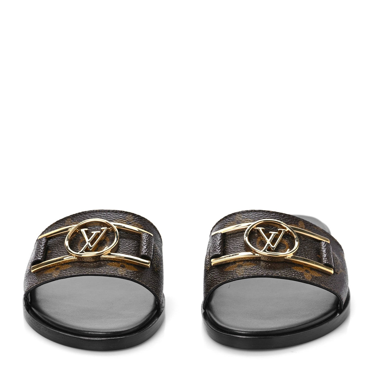 Louis Vuitton Patent Monogram Lock It Flat Mules 37 2 of 9