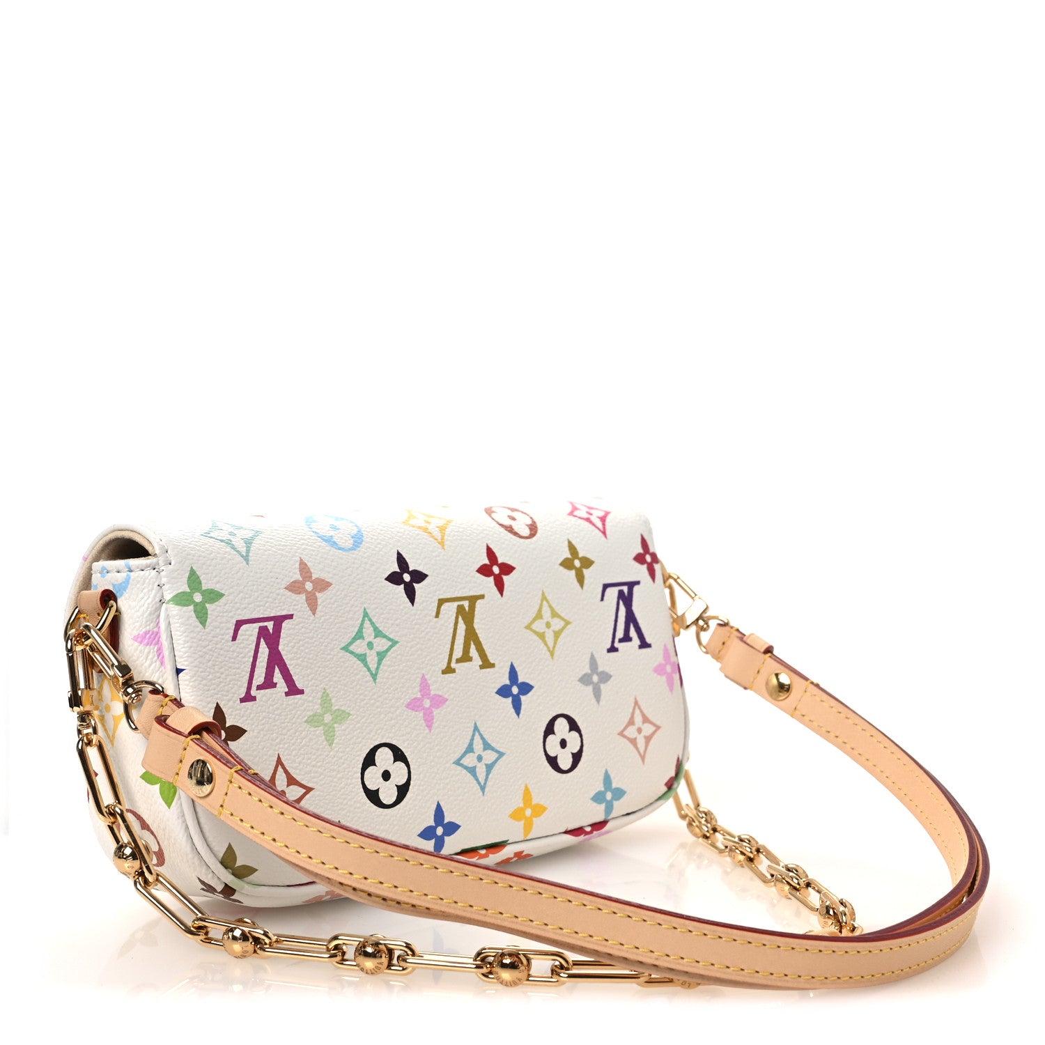 Louis Vuitton LV X TM Monogram Multicolor Ivy Wallet On Chain White 3 of 9