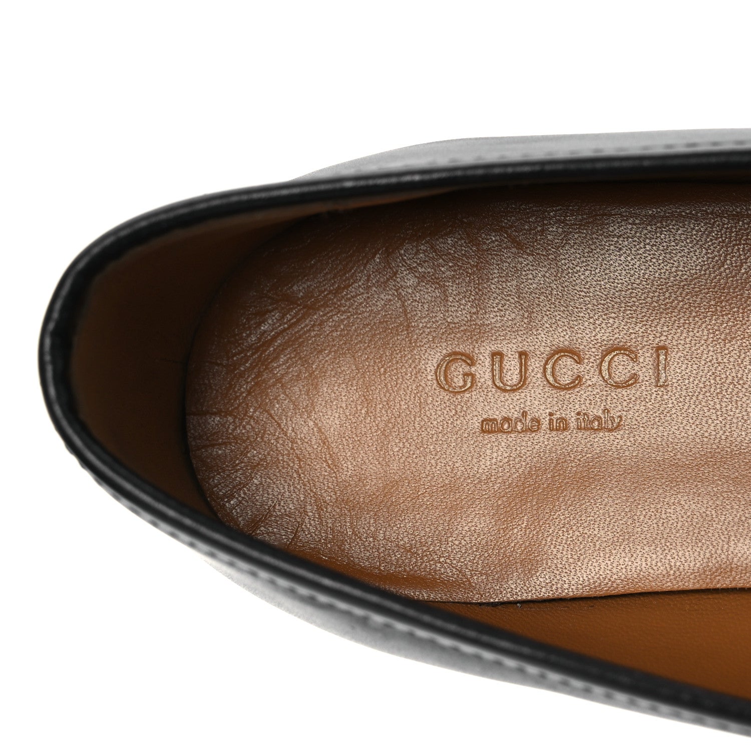 Gucci Calfskin Womens Jordaan Loafers 35.5 Black 9 of 13