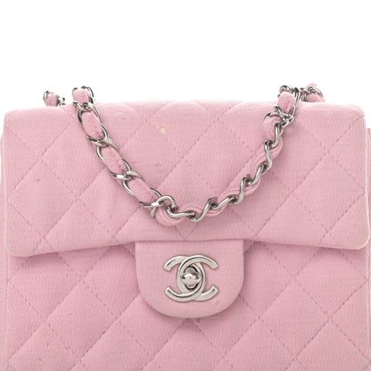 Chanel Jersey Quilted Mini Square Flap Pink 8 of 16