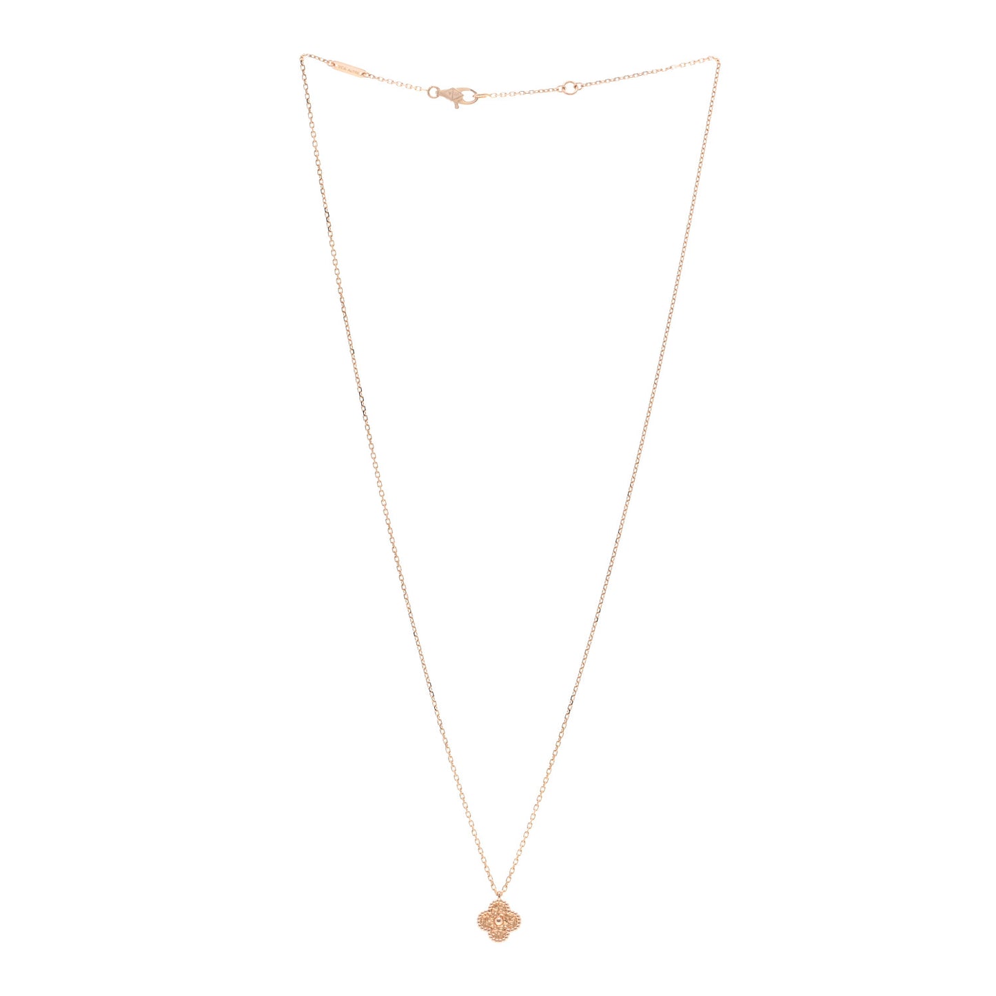 18K Rose Gold Sweet Alhambra Pendant Necklace