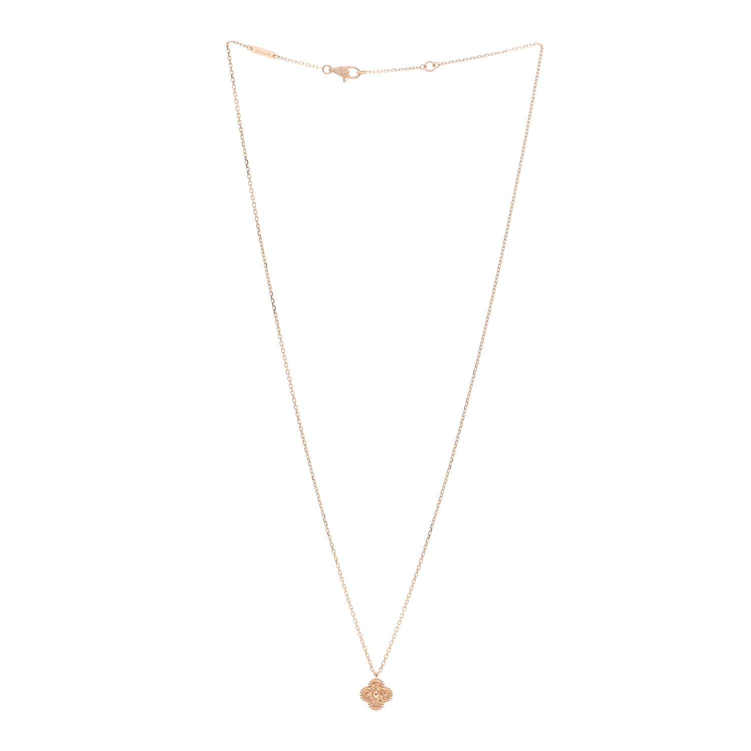 Van Cleef & Arpels 18K Rose Gold Sweet Alhambra Pendant Necklace 3 of 5