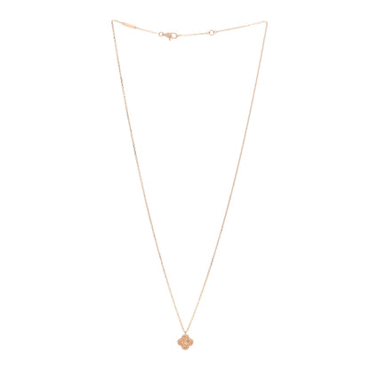 Van Cleef & Arpels 18K Rose Gold Sweet Alhambra Pendant Necklace 3 of 5
