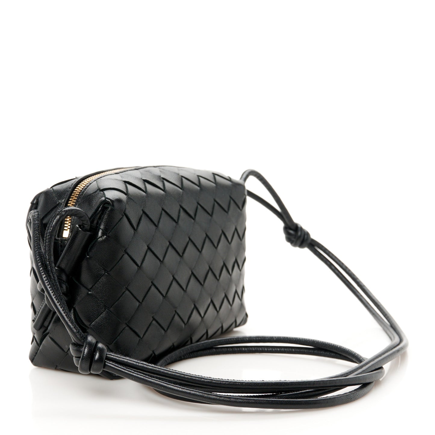 Nappa Intrecciato Mini Loop Camera Bag Black