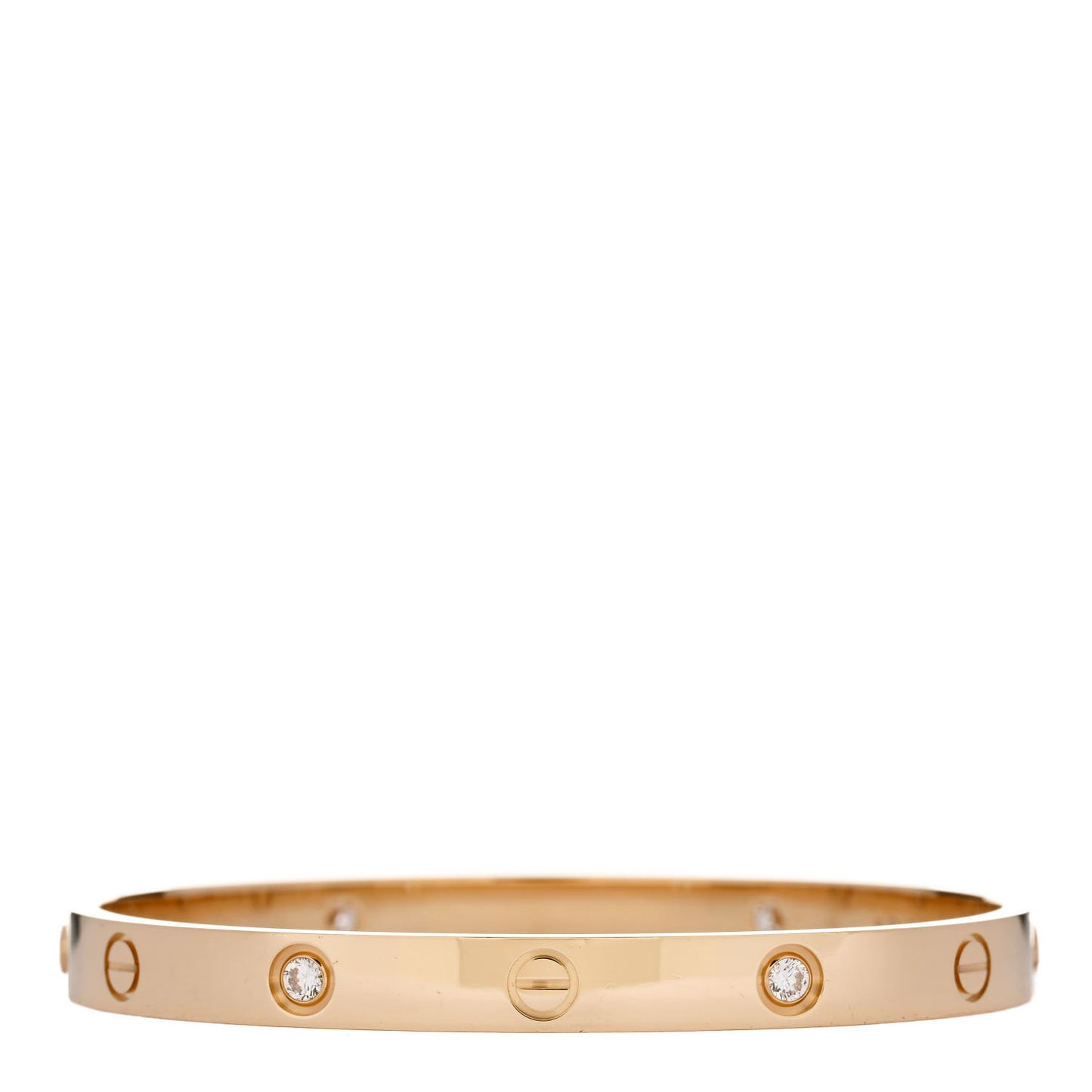 18K Yellow Gold 4 Diamond LOVE Bracelet 18