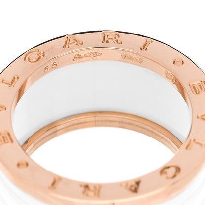 Bulgari 18K Rose Gold White Ceramic B.Zero1 Four-Band Ring 55 7.25 4 of 4