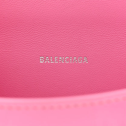 Balenciaga Shiny Calfskin Crocodile Embossed Hourglass Top Handle Bag XS Baby Pink 6 of 15